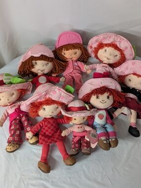 Strawberry Shortcake Plush Dolls Lot Of 8 2003